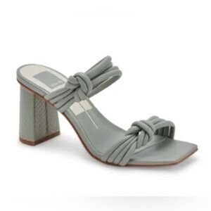 Women’s DOLCE VITA Pama Slip On Squared Open Toe Block Heeled Dress Sandals-Sz 9